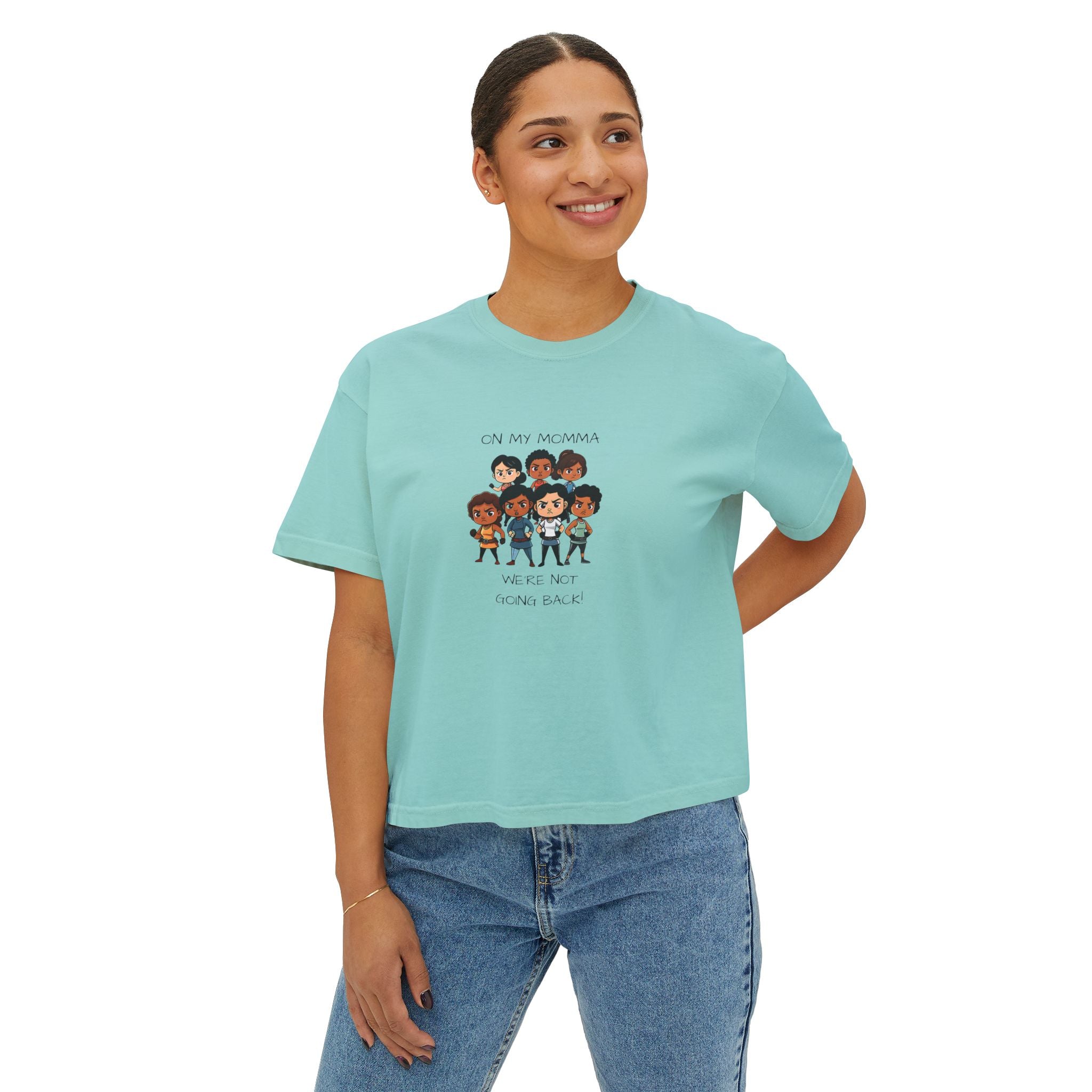 Women's Boxy Tee - ON MY MOMMA